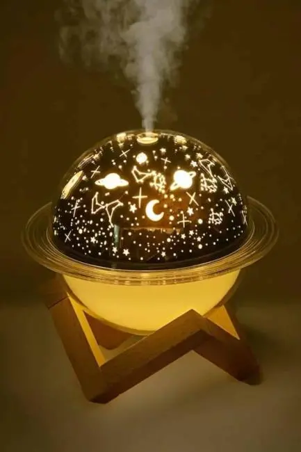 Hava Nemlendirici Masa ve Gece Lambası USB Projeksiyon Aromaterapi