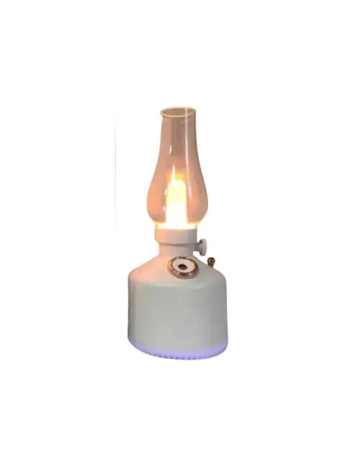 Vintage Dekoratif Gaz Lambası Görünümlü Aromaterapi Difüzör 1200 mAh USB Şarjlı