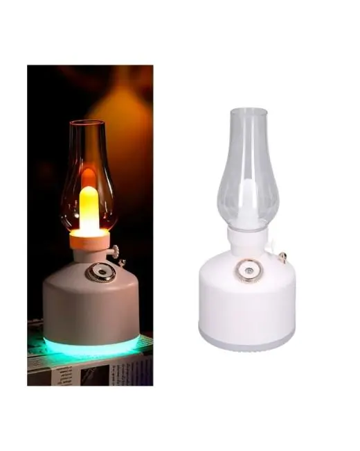 Retro Gaz Lambası Tasarımlı USB Şarjlı Aroma Difüzörü 280 ml Nano Mist Nemlendirici