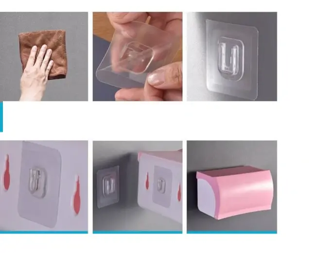 Geçmeli Eşya Sabitleme Klipsleri Şeffaf 4 Lü Set