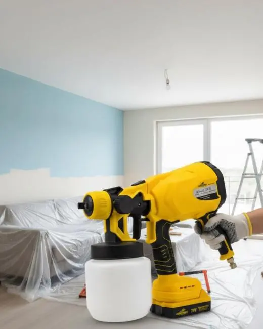 Profesyonel Akülü Püskürtme Tabanca Kablosuz Güçlü Boya Uygulama