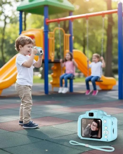 Mavi HD Mini Kamera Video Fotoğraf Çekimli Şarj Edilebilir Bataryalı Hafıza Kart Destekli