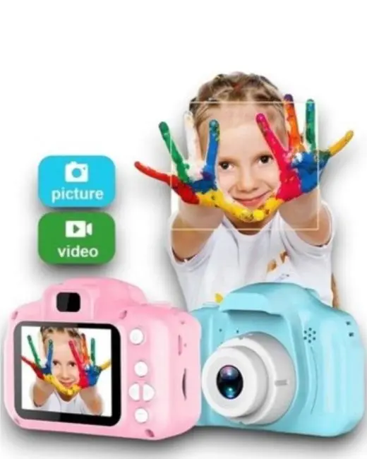 Mavi HD Mini Kamera Video Fotoğraf Çekimli Şarj Edilebilir Bataryalı Hafıza Kart Destekli