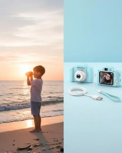 Mavi Taşınabilir Mini Kamera HD Video Fotoğraf Çekimli USB Şarjlı Hafıza Kart Destekli