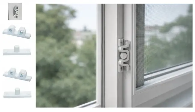 4 Adet Plastik Beyaz Sineklik Çıtçıtı – Dayanıklı Ve Pratik Sineklik Sabitleme Aparatı