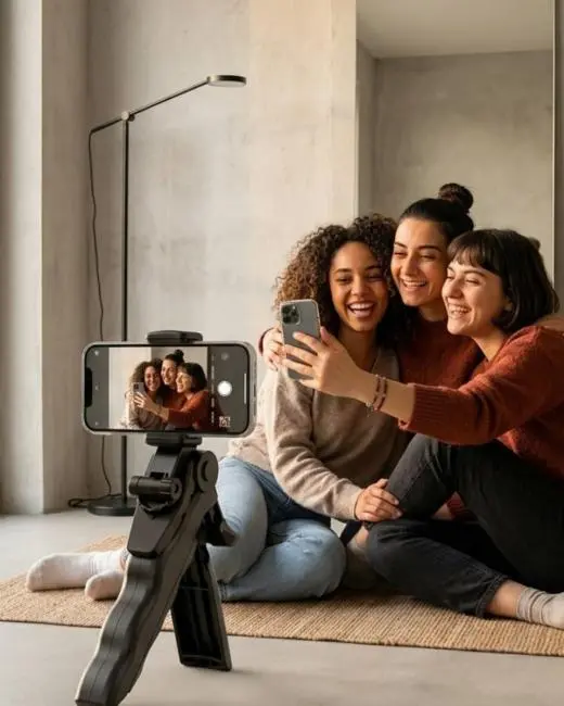 Mini Telefon Tripodu Ayarlanabilir Telefon Standı Vlog ve Fotoğraf Çekim Aparatı