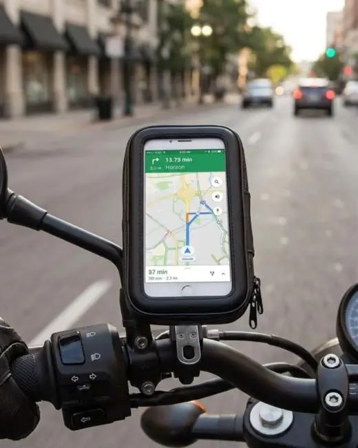 Su Geçirmez Motosiklet Bisiklet Telefon Tutucu 360 Derece Döner Gidon Telefon Standı