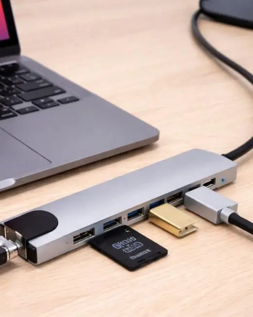 USB C Çoklu Port Adaptör HDMI USB Ethernet SD Kart Hub