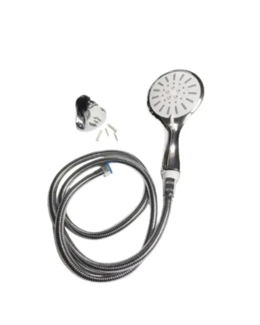 Spiral Hortumlu 4 Kademeli Krem El Duşu Başlığı Banyo Duş Seti