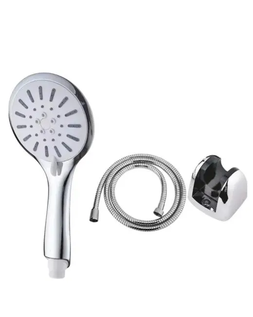 Spiral Hortumlu 4 Kademeli Krem El Duşu Başlığı Banyo Duş Seti