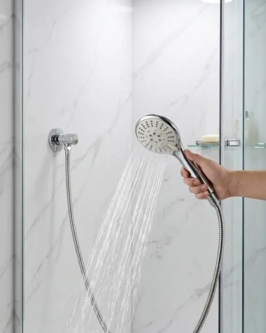 Kireç Önleyici El Duşu Seti Spiral Duş Hortumu Hareketli Duş Askısı