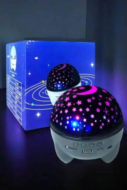 Yıldız Yansıtmalı Projeksiyon Gece Lambası Şarjlı Taşınabilir