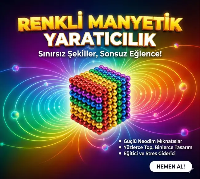 Sihirli Manyetik Toplar Dyum Mıknatıs Küp Bilye 216 Adet Cube Küp Dymium