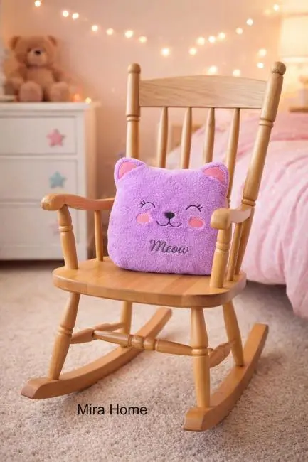 Meav Kedi Figürlü Dekoratif Çocuk Odası Yastığı