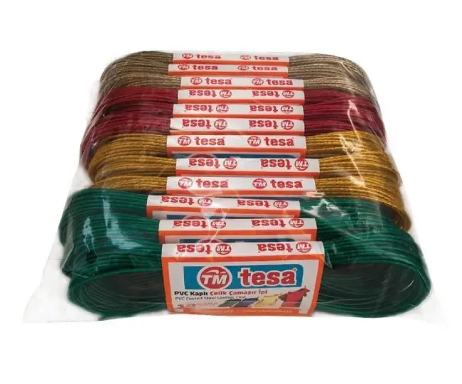 Temsan 12' Li Pvc Kaplama 10 Metre Çelik Çamaşır İpi