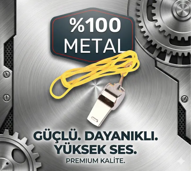 Metal Ipli Hakem Ve Deprem Düdüğü (24'lü)