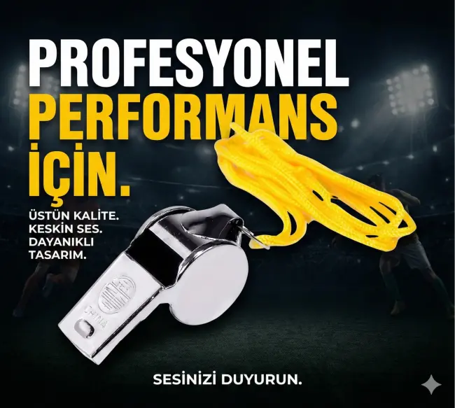 Metal Ipli Hakem Ve Deprem Düdüğü (24'lü)