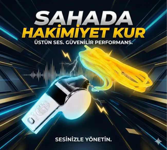 Metal Ipli Hakem Ve Deprem Düdüğü (24'lü)