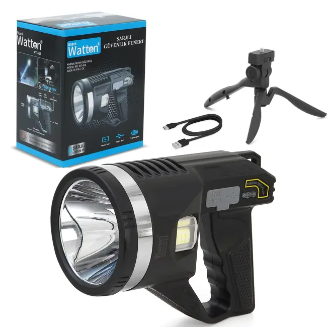 Tripod Şarjlı Güvenlik Feneri Wt-416
