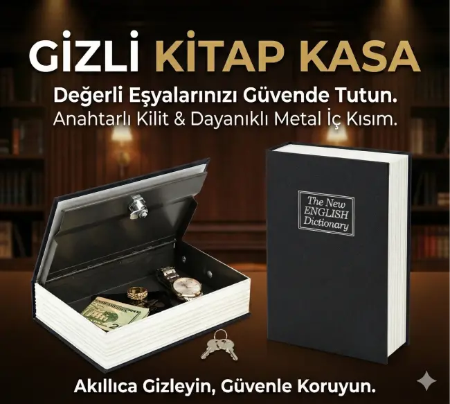 Kitap Görünümlü Gizli Kasa
