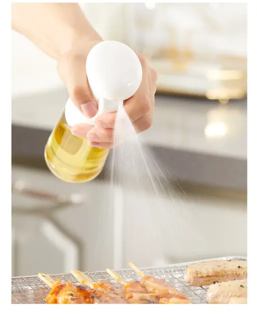 210 Ml Tetikli Sprey Cam Yağ Limon Sos Spreyi Yağ Şişesi Airfryer- Tava  Yağdanlık