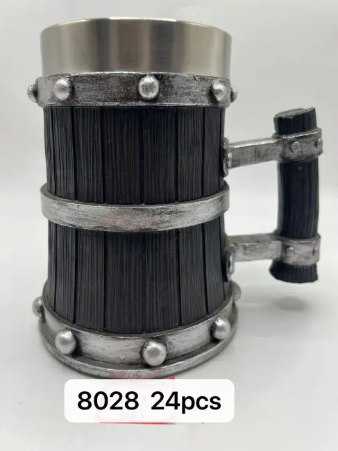 Büyük Boy Gümüş İşlemeli Çelik Kupa Kod 8028