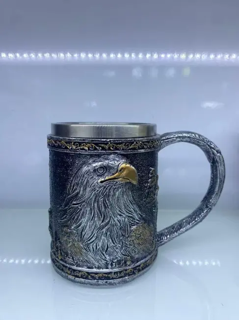 Kartal Motifli Çelik Kupa 220076