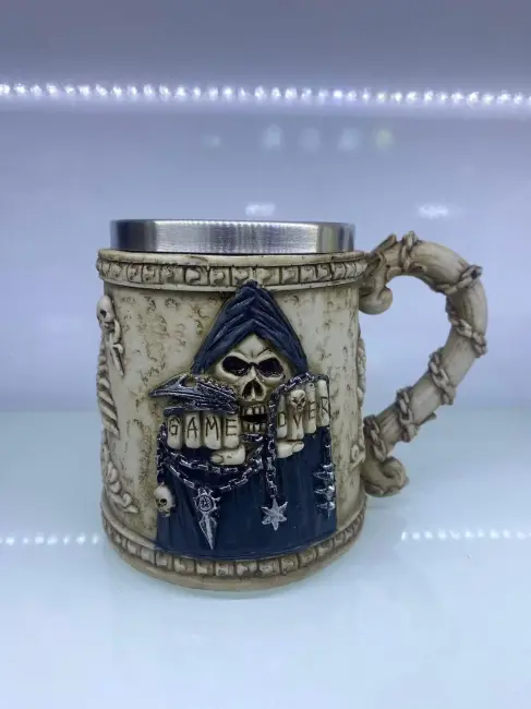 İskelet Game Over Çelik Kupa Kod 6912