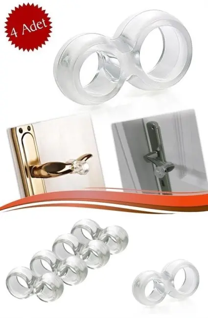 Silikon Kapı &amp; Pencere Vurma Önleyici Stoper Kapı Tamponu 4 Adet