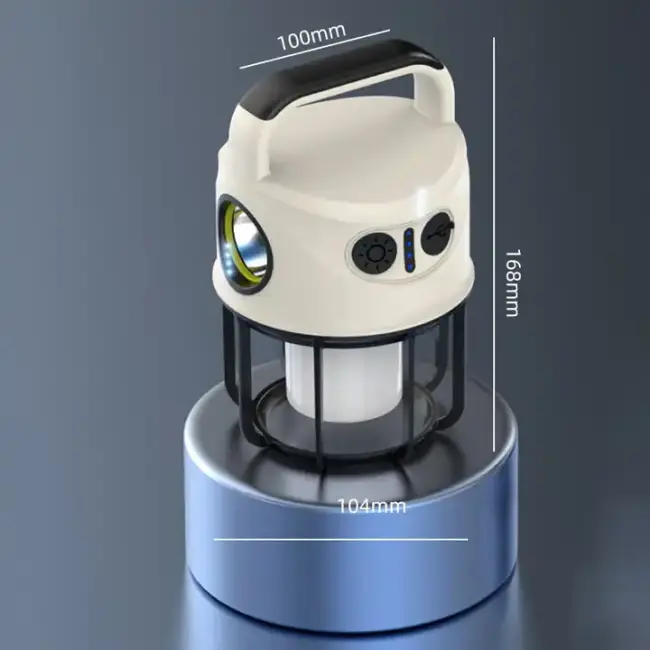 Ps-22025 Çift Işıklı Type-c Powerbank Özellikli Taşınabilir Şarj Edilebilir Kamp Lambası