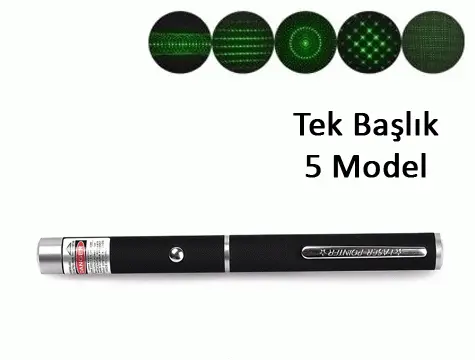 Yeşil Lazer Pointer 500 Mw 15 Km Etkili (tek Başlık 5 Model)