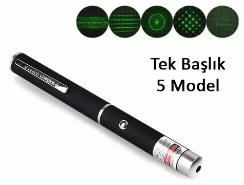 Yeşil Lazer Pointer 500 Mw 15 Km Etkili (tek Başlık 5 Model)