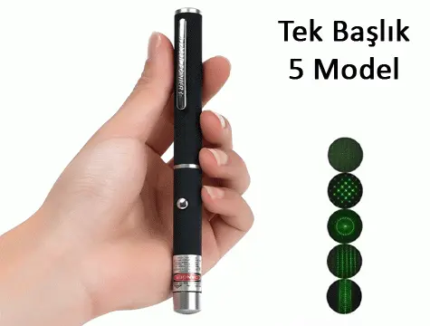 Yeşil Lazer Pointer 500 Mw 15 Km Etkili (tek Başlık 5 Model)