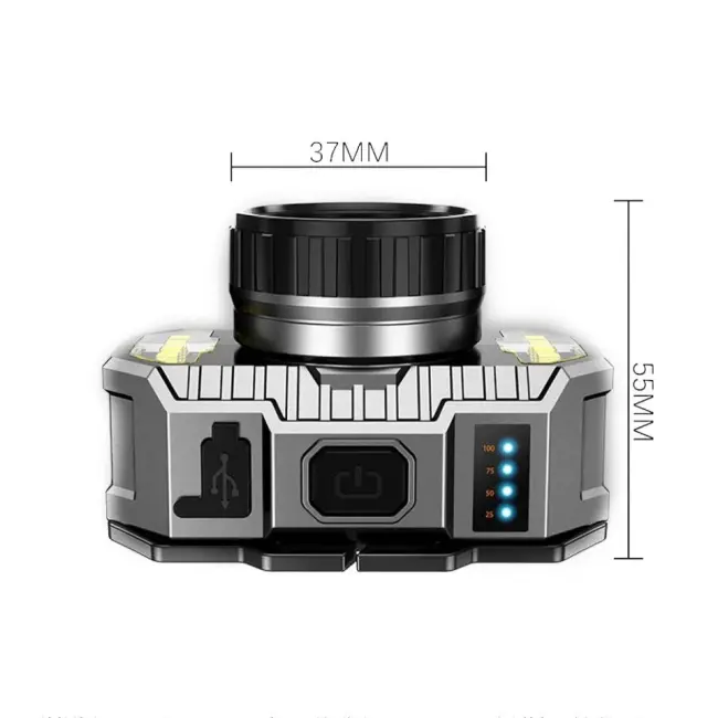 Peakstar Ps-010 800 Lümen Şarj Göstergeli Cob Led Usb'li Şarjlı Kafa Lambası