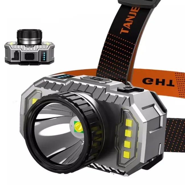 Peakstar Ps-010 800 Lümen Şarj Göstergeli Cob Led Usb'li Şarjlı Kafa Lambası