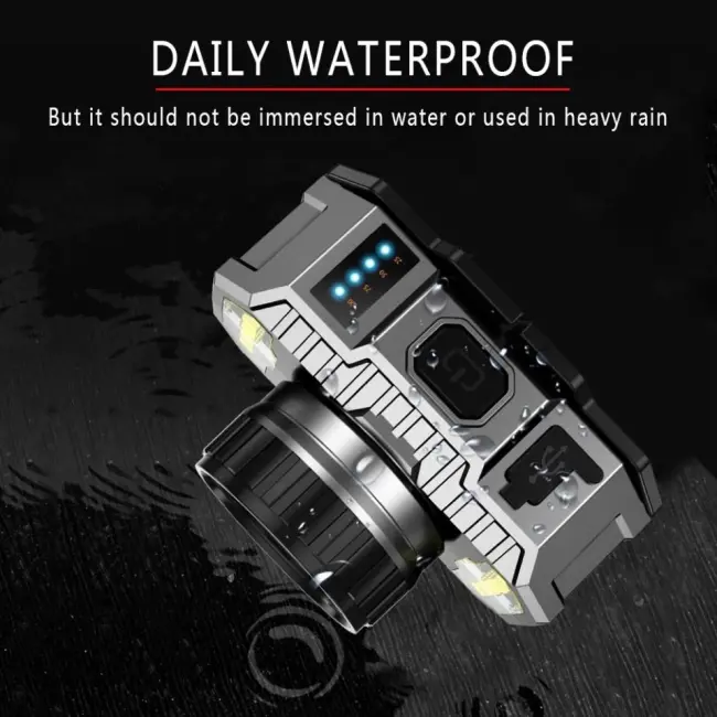 Peakstar Ps-010 800 Lümen Şarj Göstergeli Cob Led Usb'li Şarjlı Kafa Lambası