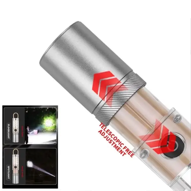 Peakstar Ps-8915 10w Zoomlu Led Powerbank Özellikli Şarjlı Kamp El Feneri