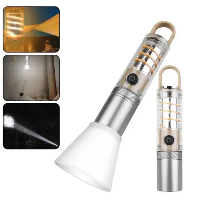 Peakstar Ps-8915 10w Zoomlu Led Powerbank Özellikli Şarjlı Kamp El Feneri