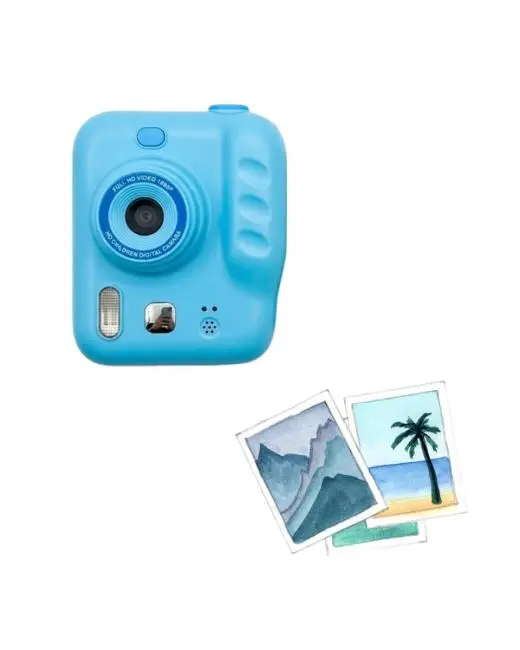 Eğlenceli Çocuk Kamerası Anında Baskı ve Renkli Kalem Setli