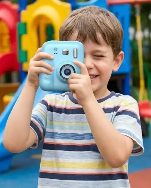 Çocuklar İçin Fotoğraf Makinesi Baskı Özellikli 4 Kağıt Rulo Hediyeli