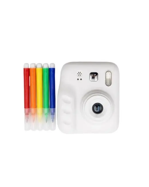 Mini Çocuk Fotoğraf Makinesi Baskı Özellikli Video Çekim 4 Kağıt Rulo Hediyeli