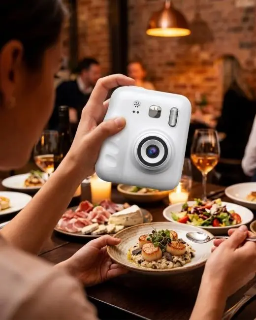 Mini Çocuk Fotoğraf Makinesi Baskı Özellikli Video Çekim 4 Kağıt Rulo Hediyeli