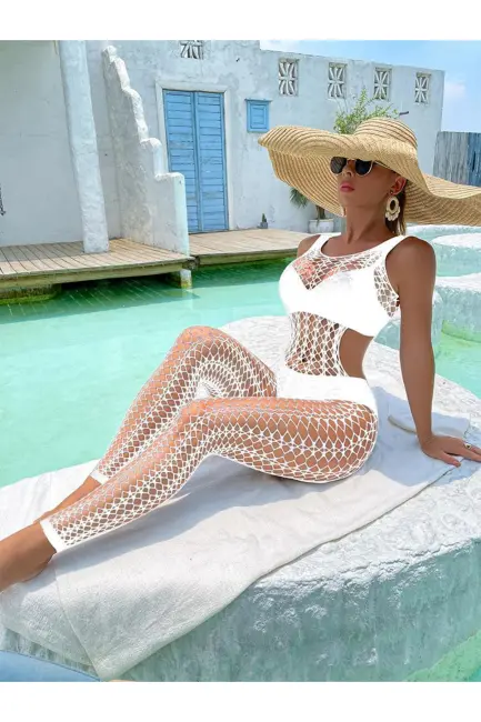 Kadın Seksi Fantazi File Çorabı Utra Esnek Büyük Beden Uygun