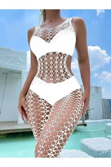 Kadın Seksi Fantazi File Çorabı Utra Esnek Büyük Beden Uygun