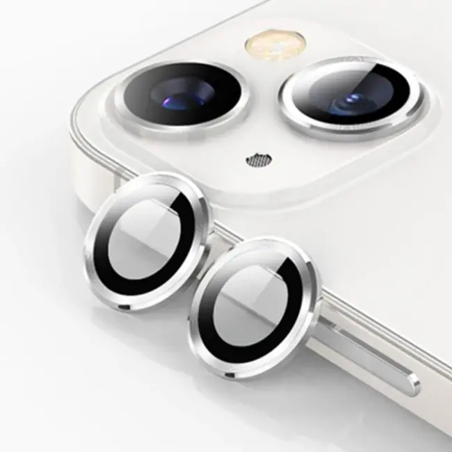 ALLY iPhone 14-14 Plus 3D Metal Çerçeveli Kamera Lens Koruyucu-(5775)