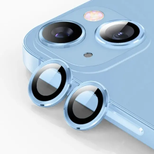 ALLY iPhone 14-14 Plus 3D Metal Çerçeveli Kamera Lens Koruyucu-(5775)