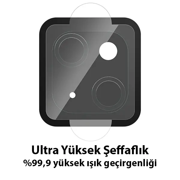 ALLY İPhone 14 Tempered Glass Cam Kamera Koruyucu-(5775)